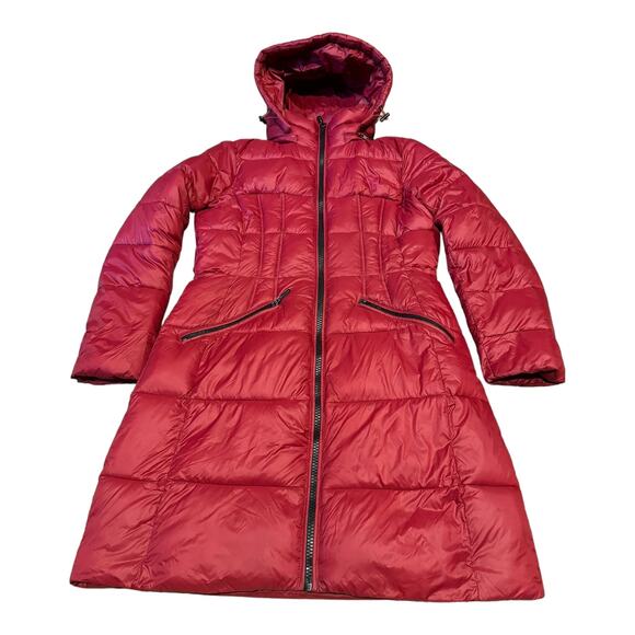 Michael Kors puffer coat with removable hood knee length size small - Picture 4 of 16